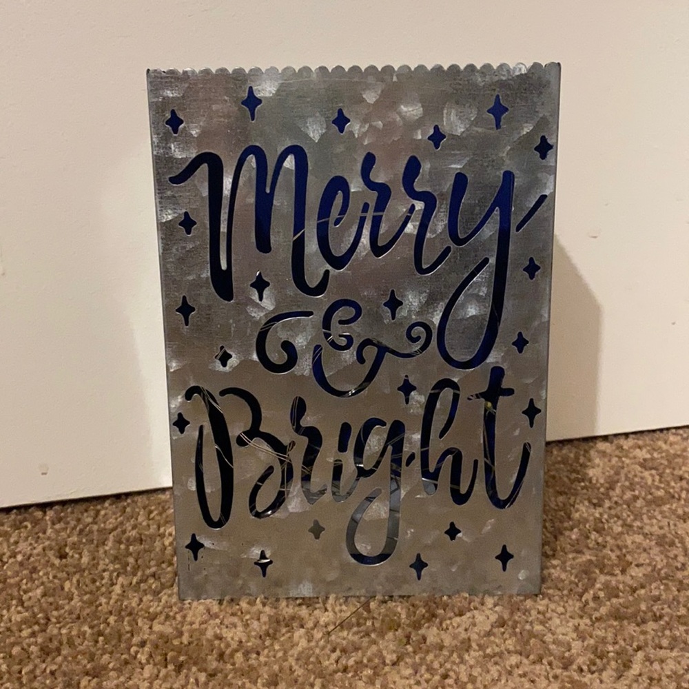 holiday merry and bright LED luminary